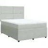 vidaXL Sommier à lattes de lit et matelas Gris clair 140x200cm Velours