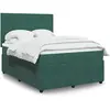 vidaXL Sommier à lattes de lit et matelas Vert foncé 140x200cm Velours