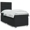 vidaXL Sommier à lattes de lit avec matelas noir simple similicuir