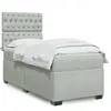 vidaXL Sommier à lattes de lit et matelas Gris clair 90x190 cm Velours