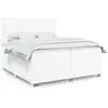 vidaXL Sommier à lattes de lit avec matelas Blanc 200x200cm Similicuir