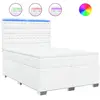 vidaXL Sommier à lattes de lit avec matelas Blanc 140x190cm Similicuir