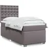 vidaXL Sommier à lattes de lit avec matelas Gris 100x200 cm Similicuir