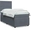 vidaXL Sommier à lattes de lit et matelas Gris foncé 80x200 cm Velours
