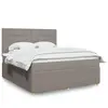 vidaXL Sommier à lattes de lit avec matelas Taupe 180x200 cm Tissu