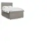 vidaXL Sommier à lattes de lit avec matelas Taupe 140x190 cm Tissu