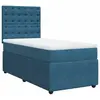 vidaXL Sommier à lattes de lit avec matelas Bleu foncé 100x200 cm