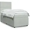vidaXL Sommier à lattes de lit et matelas Gris clair 100x200cm Velours