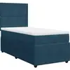 vidaXL Sommier à lattes de lit avec matelas Bleu foncé 100x200 cm
