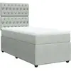 vidaXL Sommier à lattes de lit et matelas Gris clair 100x200cm Velours