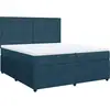 vidaXL Sommier à lattes de lit et matelas Bleu foncé 200x200cm Velours