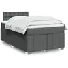 vidaXL Sommier à lattes de lit avec matelas Gris foncé 120x200cm Tissu