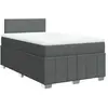 vidaXL Sommier à lattes de lit avec matelas Gris foncé 120x200cm Tissu