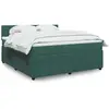 vidaXL Sommier à lattes de lit et matelas Vert foncé 180x200cm Velours