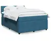 vidaXL Sommier à lattes de lit et matelas bleu 140x190 cm velours