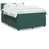 vidaXL Sommier à lattes de lit et matelas Vert foncé 140x190cm Velours