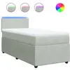 vidaXL Sommier à lattes de lit et matelas Gris clair 100x200cm Velours
