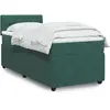 vidaXL Sommier à lattes de lit avec matelas Vert foncé 90x200 cm