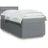 vidaXL Sommier à lattes de lit avec matelas Gris clair 100x200cm Tissu