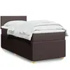 vidaXL Sommier à lattes de lit avec matelas Marron foncé 100x200 cm