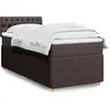 vidaXL Sommier à lattes de lit avec matelas Marron foncé 100x200 cm