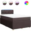 vidaXL Sommier à lattes de lit avec matelas Marron foncé 120x200 cm