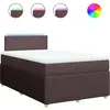 vidaXL Sommier à lattes de lit avec matelas Marron foncé 120x200 cm