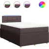 vidaXL Sommier à lattes de lit avec matelas Marron foncé 120x200 cm
