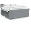 Vidaxl sommier à lattes de lit avec matelas gris clair 200x200cm tissu