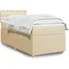 Vidaxl sommier à lattes de lit avec matelas crème 80x200 cm tissu