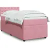 vidaXL Sommier à lattes de lit et matelas Rose 80x200 cm Velours
