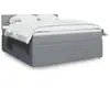 vidaXL Sommier à lattes de lit avec matelas Gris clair 180x200cm Tissu