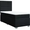 vidaXL Sommier à lattes de lit avec matelas Noir 90x190 cm Tissu