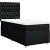 vidaXL Sommier à lattes de lit et matelas Noir 80x200 cm Tissu