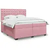vidaXL Sommier à lattes de lit avec matelas Rose 200x200 cm Velours