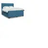 vidaXL Sommier à lattes de lit et matelas Bleu 200x200 cm velours