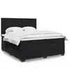 vidaXL Sommier à lattes de lit et matelas Noir 200x200 cm Velours
