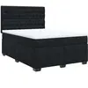 vidaXL Sommier à lattes de lit avec matelas Noir 140x200 cm Velours
