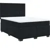vidaXL Sommier à lattes de lit avec matelas Noir 140x200 cm Velours
