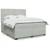 vidaXL Sommier à lattes de lit et matelas Gris clair 180x200cm Velours