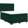 vidaXL Sommier à lattes de lit et matelas Vert foncé 140x200cm Velours