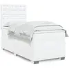 vidaXL Sommier à lattes de lit avec matelas Blanc 90x190 cm Similicuir