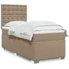 vidaXL Sommier à lattes de lit avec matelas Cappuccino 90x200 cm