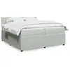 vidaXL Sommier à lattes de lit et matelas Gris clair 200x200cm Velours