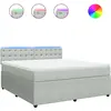 vidaXL Sommier à lattes de lit et matelas Gris clair 180x200cm Velours