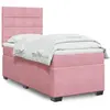 vidaXL Sommier à lattes de lit et matelas Rose 80x200 cm Velours