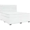 vidaXL Sommier à lattes de lit avec matelas Blanc 180x200cm Similicuir
