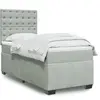 vidaXL Sommier à lattes de lit et matelas Gris clair 80x200 cm Velours