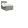 vidaXL Sommier à lattes de lit avec matelas Taupe 140x190 cm Tissu