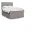 vidaXL Sommier à lattes de lit avec matelas Taupe 140x190 cm Tissu